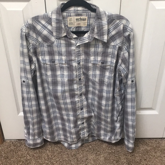 urban pipeline Other - Plaid long sleeve dress shirt (Large)